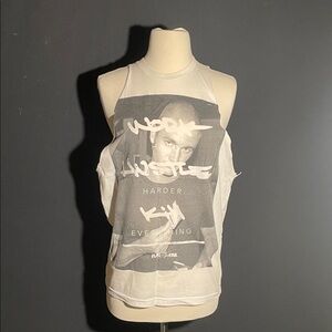 Flag Nor Fail White Graphic Tank Top